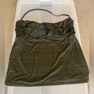 Mossimo Olive Green Swim Top